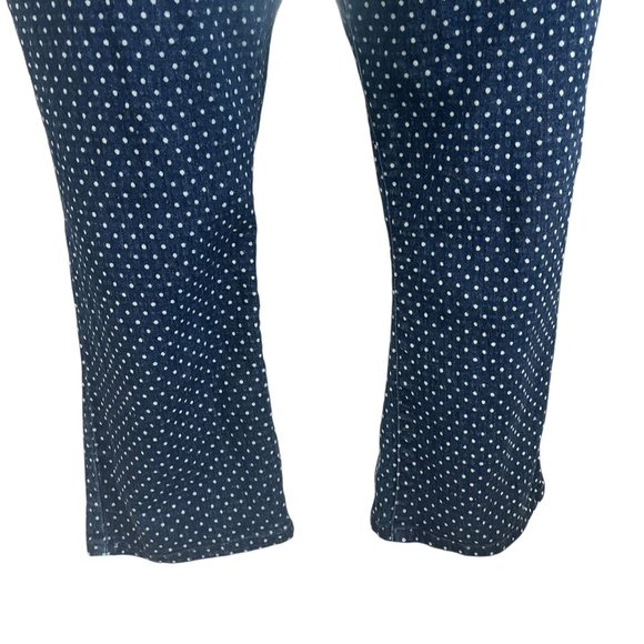 Ashley Stewart Polka Dot Denim Capri Jeans Plus Size 16 Stretch Cropped Festival - Picture 8 of 8